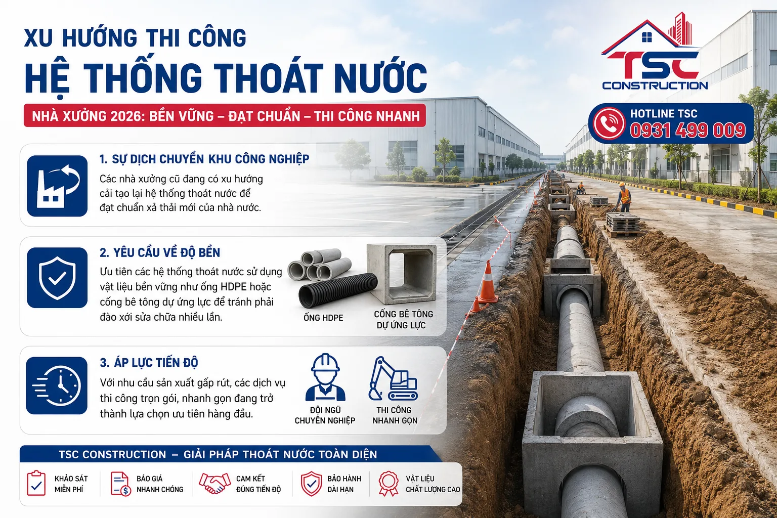 xu hương thi công hệ thống thoát nước