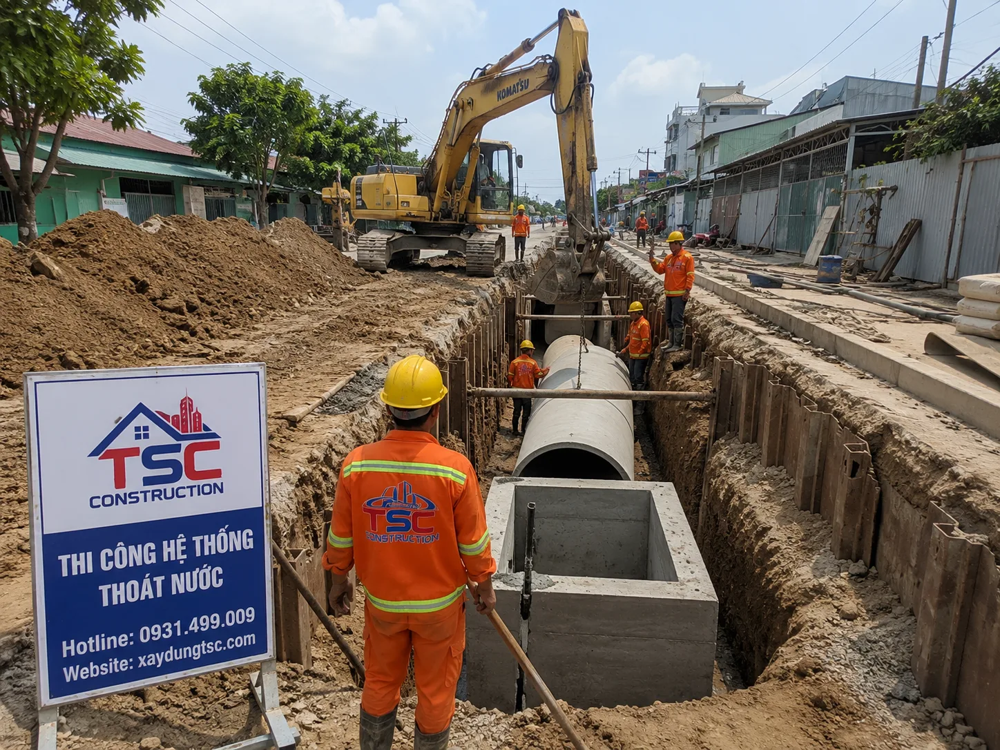 thi công hệ thống thoát nước tại tphcm