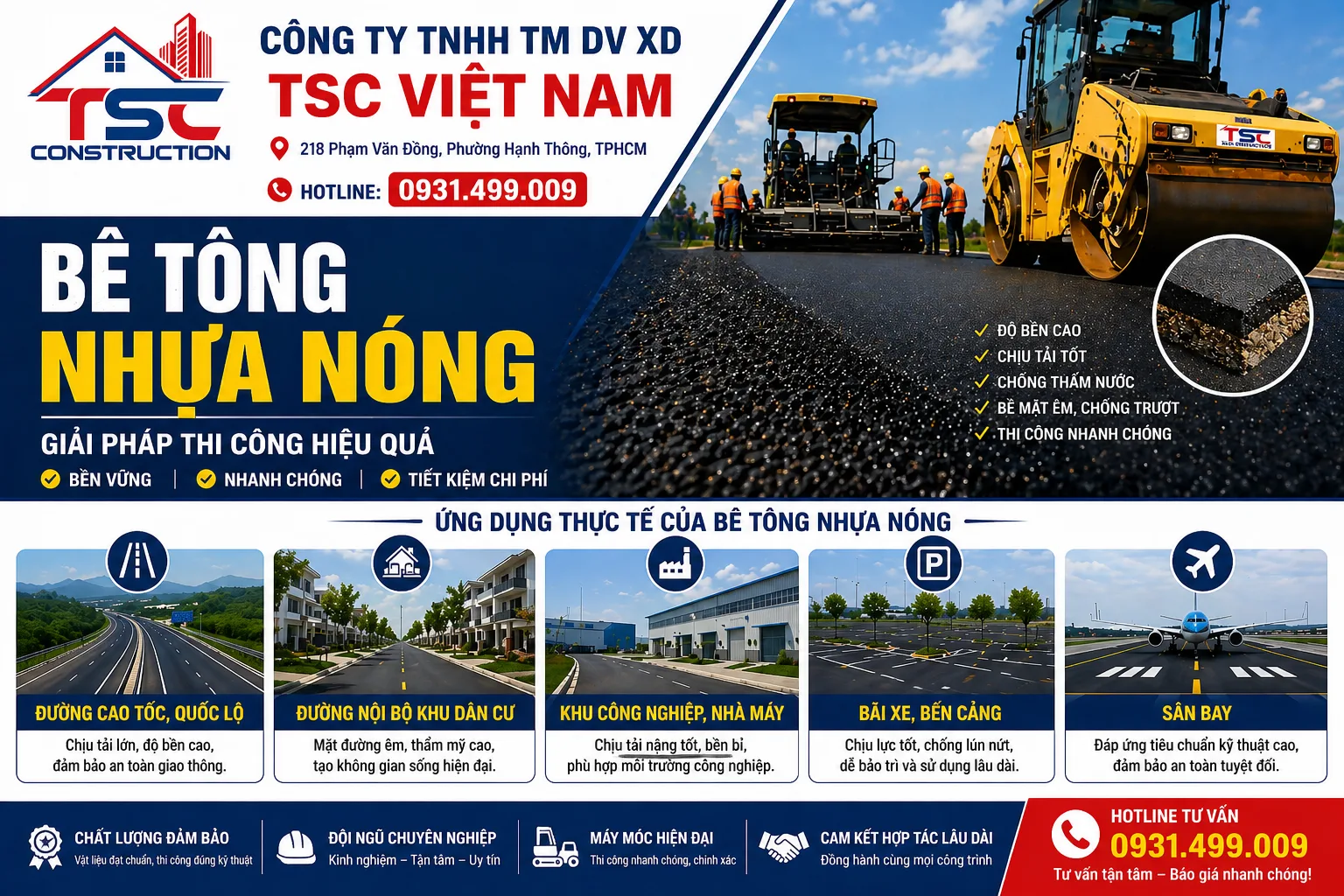 🚧 BÊ TÔNG NHỰA NÓNG LÀ GÌ? ĐẶC ĐIỂM, PHÂN LOẠI & ỨNG DỤNG THỰC TẾ