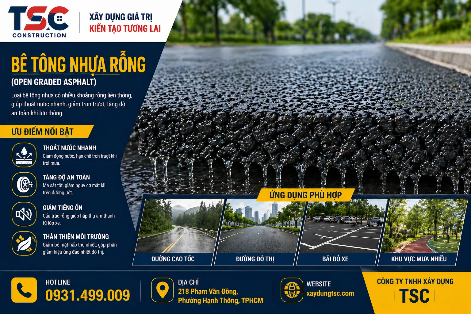 CÁC LOẠI BÊ TÔNG NHỰA PHỔ BIẾN HIỆN NAY