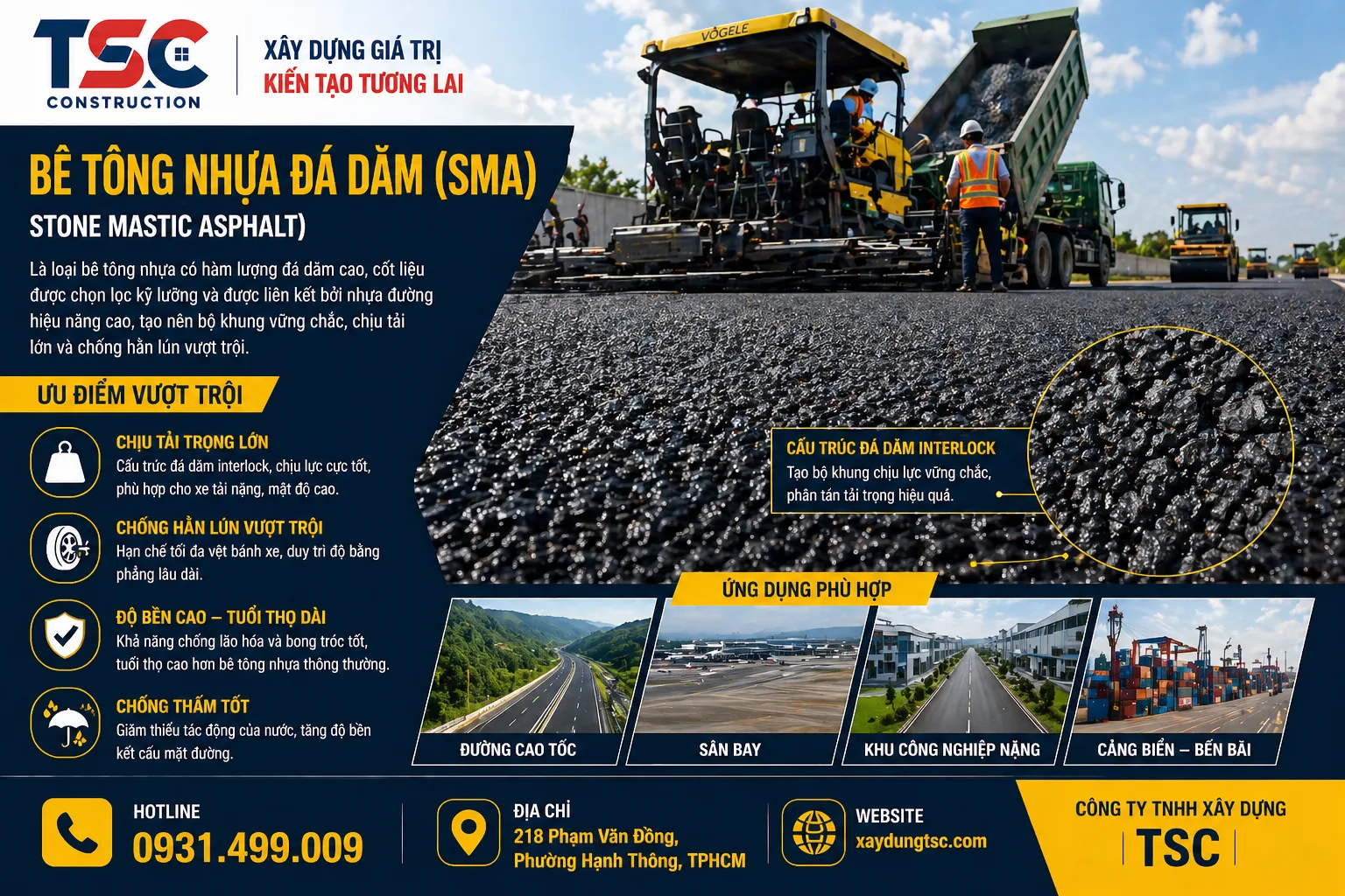 CÁC MẸO THI CÔNG BÊ TÔNG NHỰA NÓNG HIỆU QUẢ – ÍT LỖI – BỀN LÂU