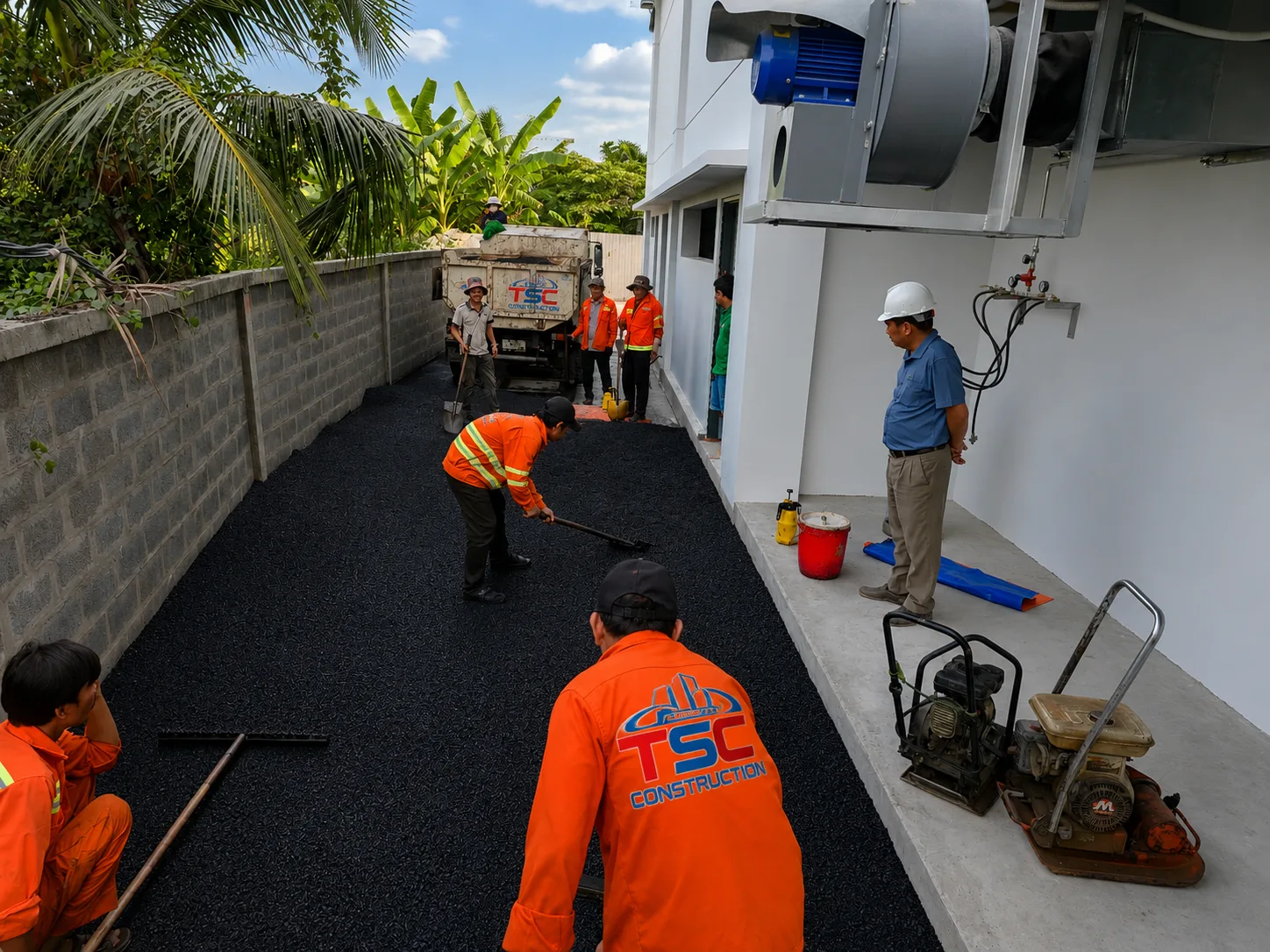 thi công thảm bê tông nhựa kdc
