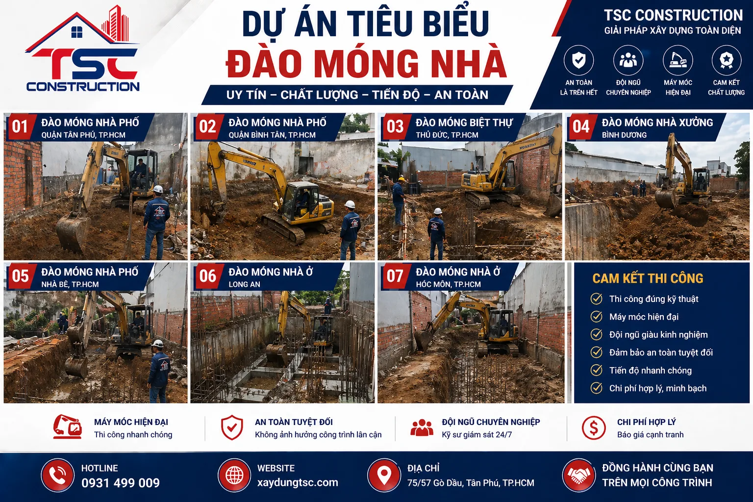 Dự án đào móng – nền móng