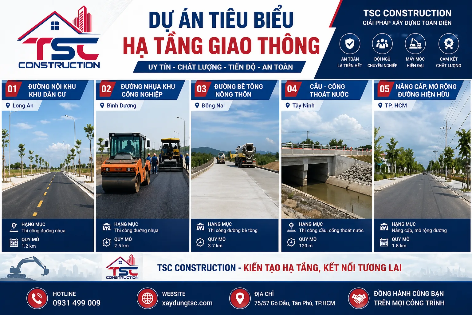 Dự án hạ tầng giao thông tiêu biểu