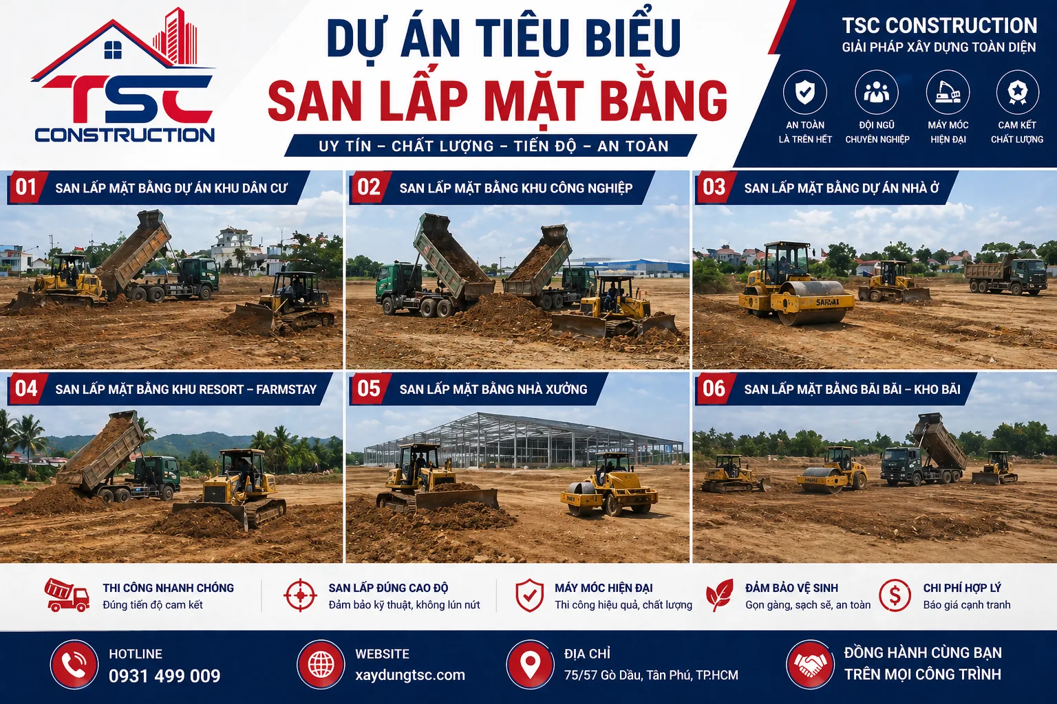 Dự án san lấp mặt bằng