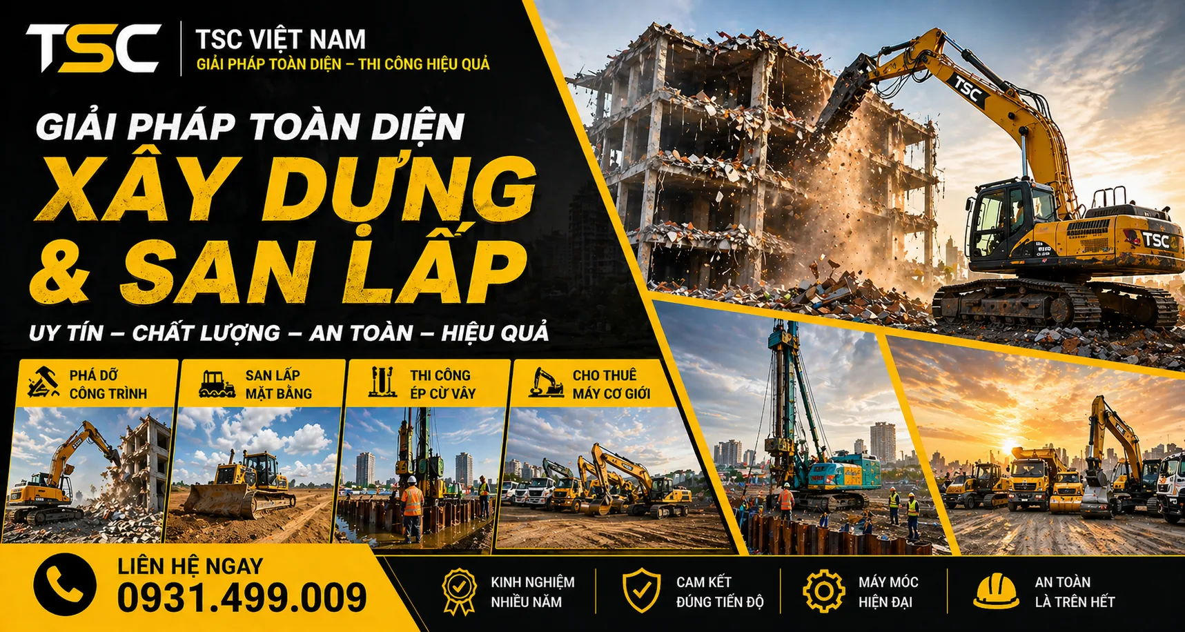 Phá dỡ nhà và san lấp mặt bằng