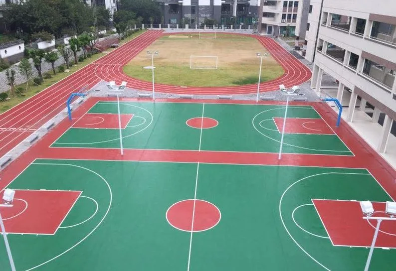 thi công sân bóng rổ ngoài trời