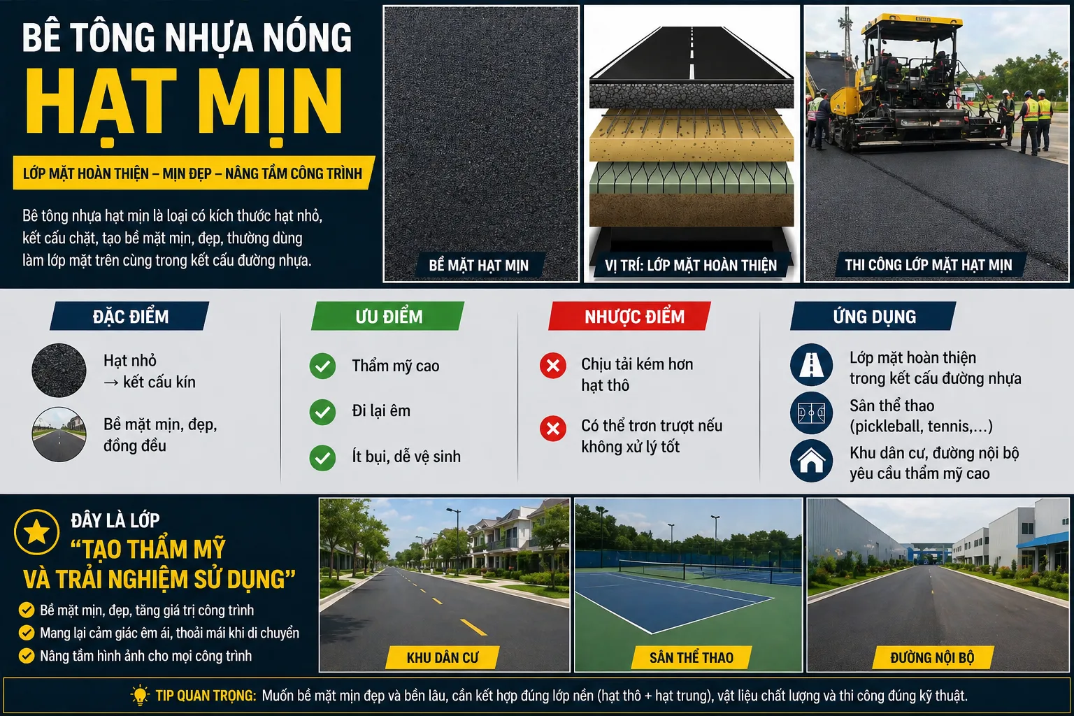 bê tông nhựa nóng hạt mịn