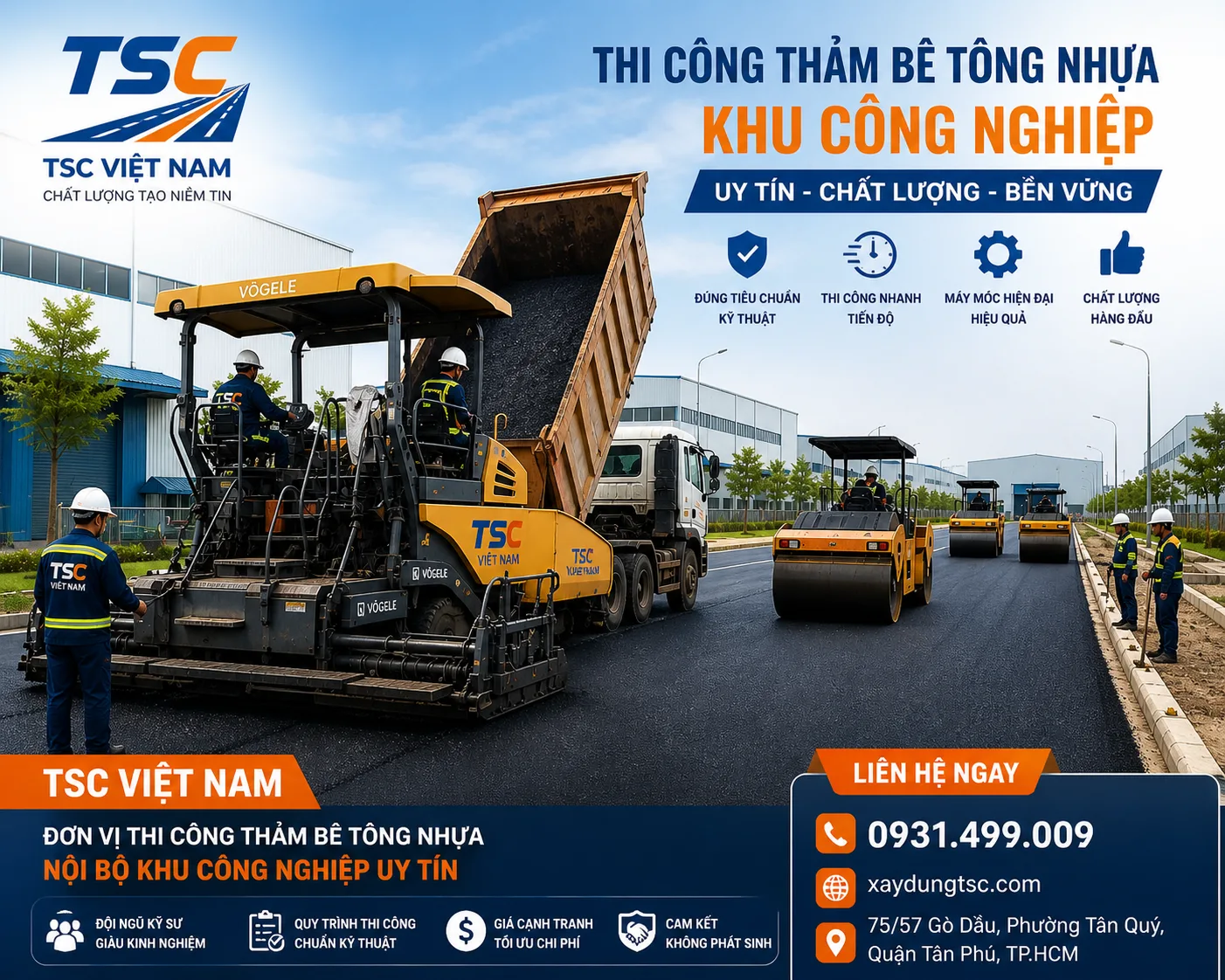 THẢM BÊ TÔNG NHỰA NÓNG KHU CÔNG NGHIỆP
