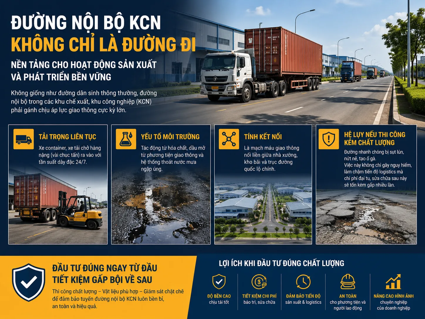 thi công đường nội bộ khu công nghiệp