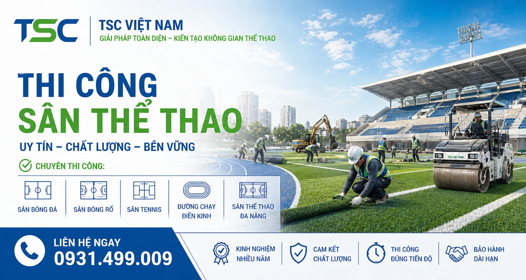 Thi công sân thể thao